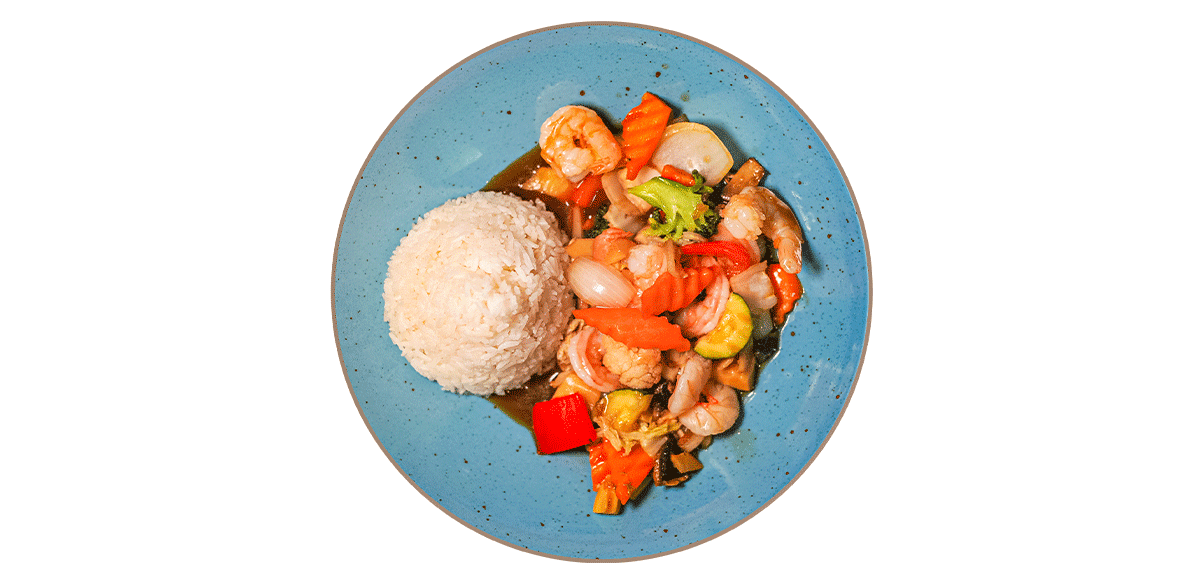 Rýže s houbami a bambusovými výhonky