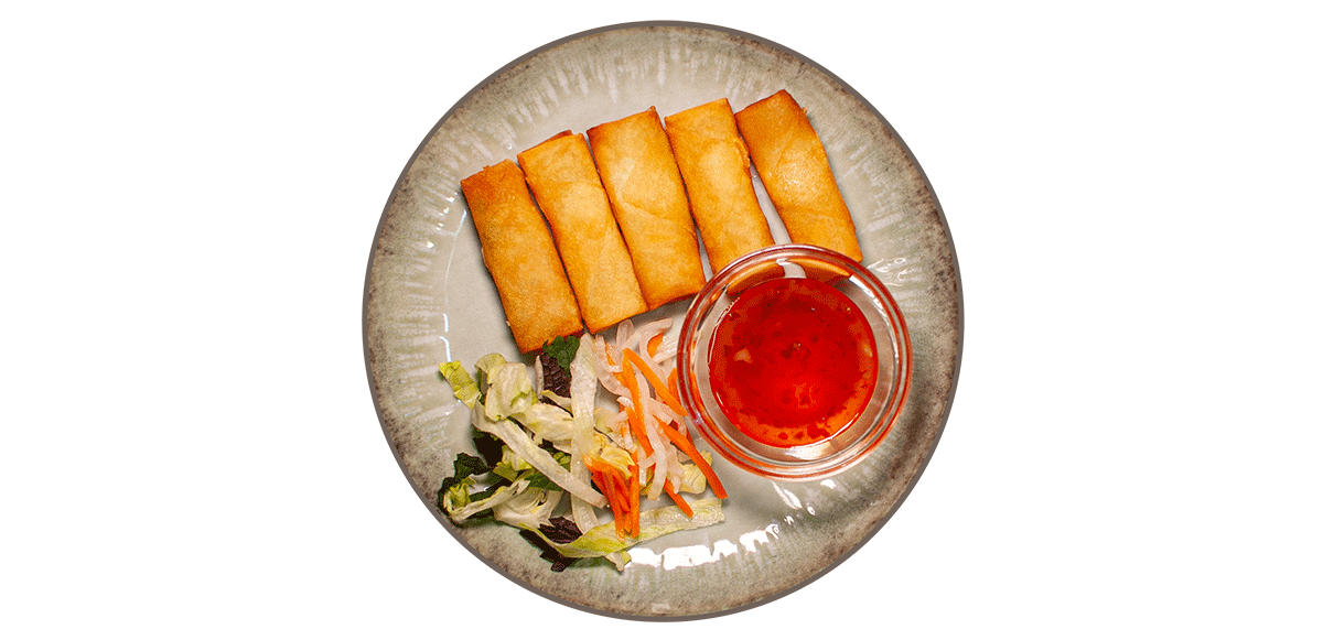 Smažené zeleninové mini závitky